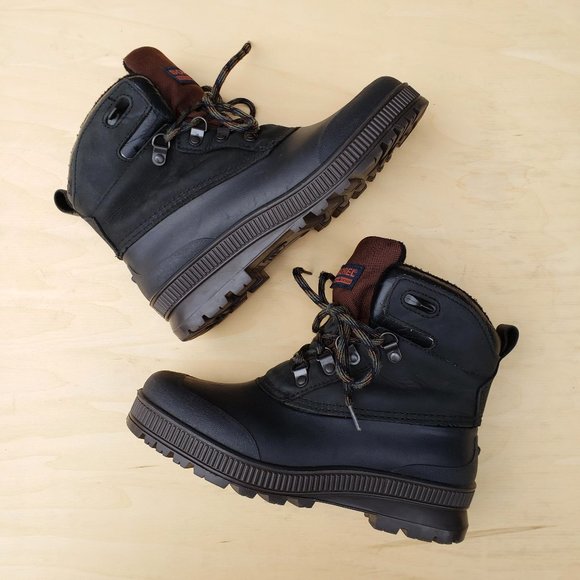 Sorel Shoes - Sorel Black Lace-Up Winter Ankle Boots - Women's 8